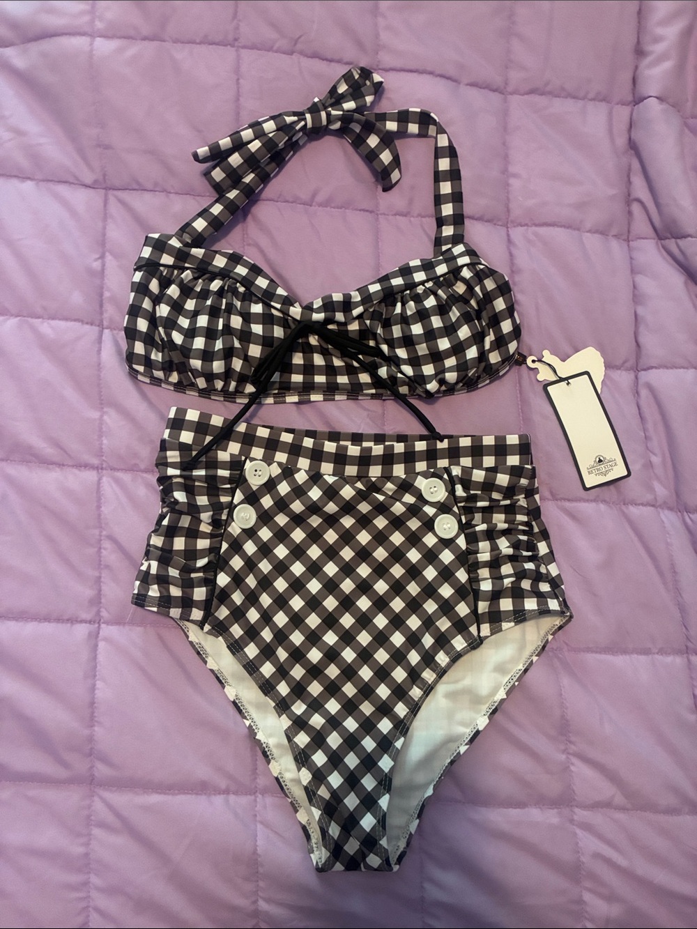 Retro stage high wasted bikini size medium